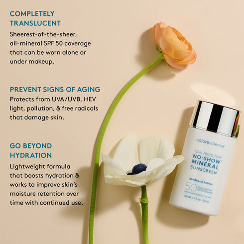 Colorescience Total Protection® No-Show™ Mineral Sunscreen SPF 50 - 1.7oz