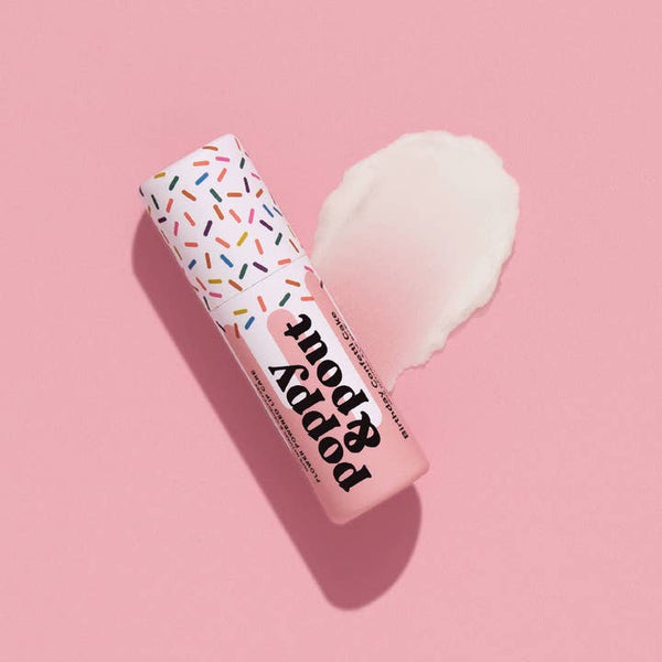 Poppy & Pout - Lip Balm, Birthday Confetti Cake, Pink