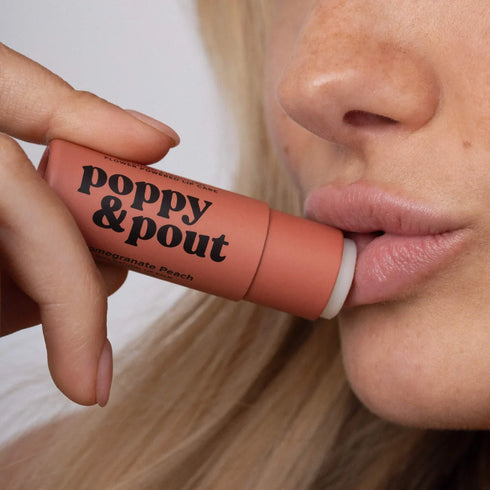 Poppy & Pout - Lip Balm, Pomegranate Peach